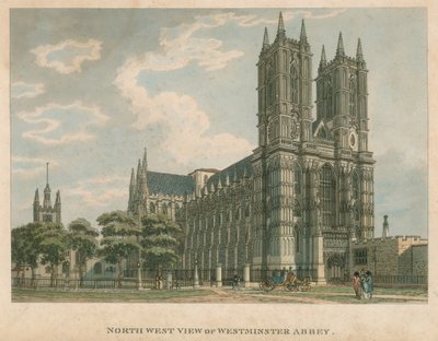 North west view of Westminster Abbey, London by Thomas Snr. Malton